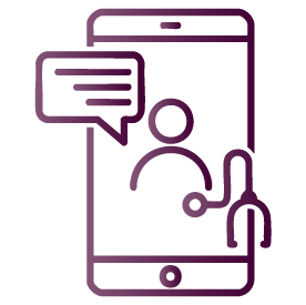 mobile and telehealth apps Icon