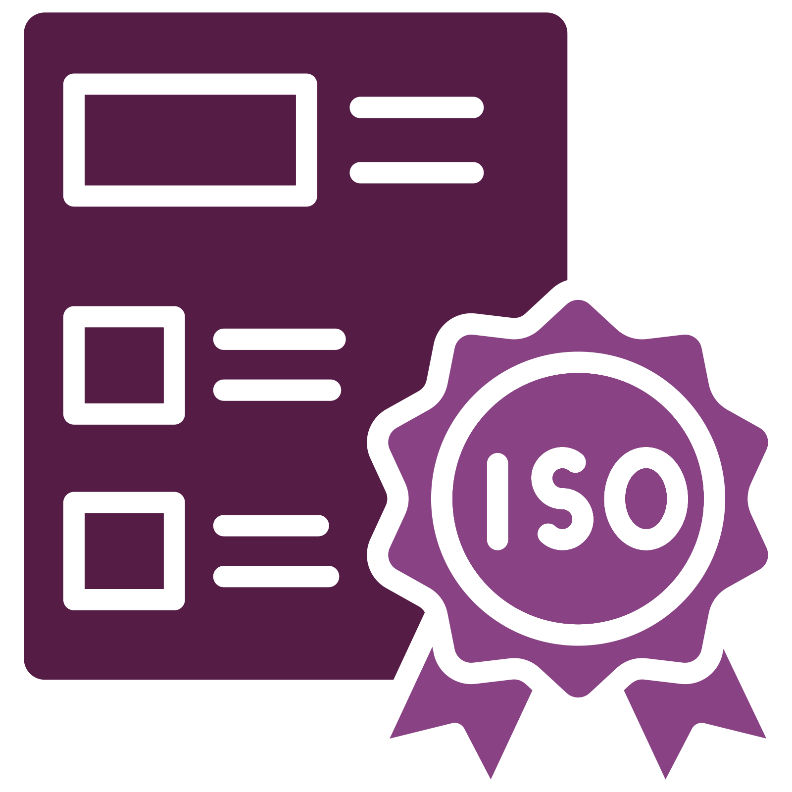 ISO quality standards icon